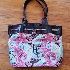 Womens large paisley purse by Initials Inc